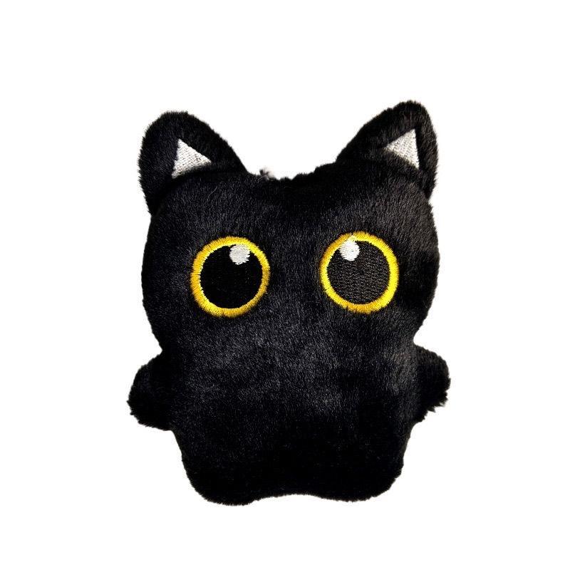 10cm Black Cat Plush Toy – Soft Mini Stuffed Animal Doll, Cute Pendant Pillow for Kids Birthday Gifts & Keychain Decor