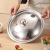 Stainless Steel Wok Pot Lid 28-42cm Kitchen Food Lid New Bowl Cover  Restaurant Kitchenware