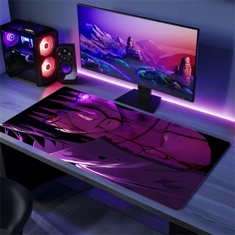 Sasuke Naruto Mouse Pad, Large Gaming Desk Mat, Non-slip XXL Mousepad for Laptop & Tablet, Mini PC Playmat with Stitched Edges