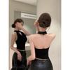 Sexy Neck Halter Neck Women Summer Slim Short T-shirt Sleeveless Backless Suspender Vest Top