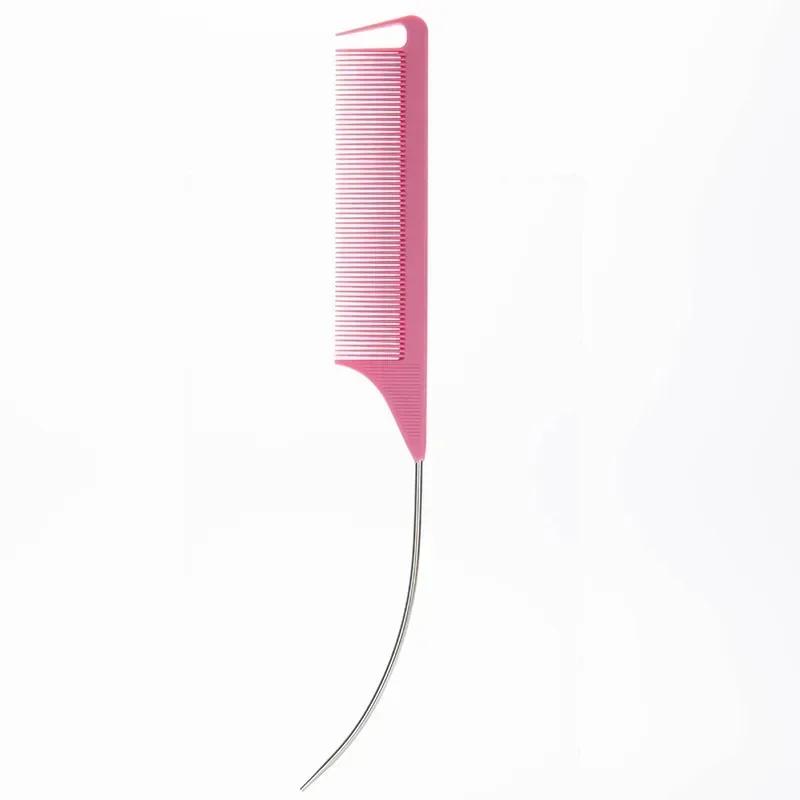 Профессиональная расческа для парикмахерской, пластиковая термостойкая антистатическая расческа для плетения крысиного хвоста, изогнутая расческа для пробора, аксессуары для волос