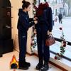 Повседневный спортивный костюм с бархатными вставками - Женский Осень/Зима 2025: Стильный комплект из худи и джоггеров