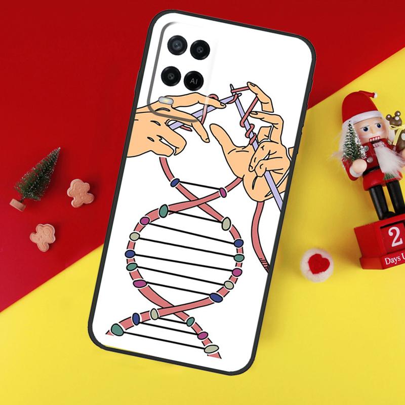 Retro DNA Science Illustration For OPPO A38 A58 A78 A98 A54 A74 A94 A16 A76 A96 A5 A9 A52 A72 A79 A53S A15 A17 A57 Case