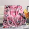 1PC Opanchu Usagi Print Flannel Blanket, High quality Comfortable for All Seasons, Home Decor, Warmth and Comfort, Perfect for Christmas Gifts104