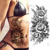Purple Rose Jewelry Water Transfer Tattoo Stickers Women Body Chest Art Temporary Tattoo Girl Waist Bracelet Flash Tatoos Flower