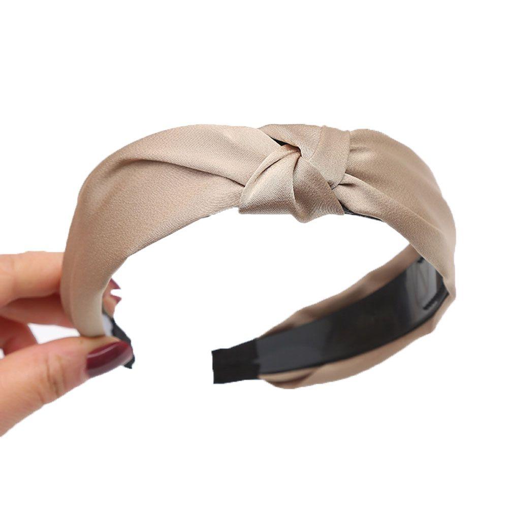 Цветной узел, широкий боковой аксессуар для волос, головной убор, обруч для волос, повязка на голову для женщин и девочек, повязка на голову