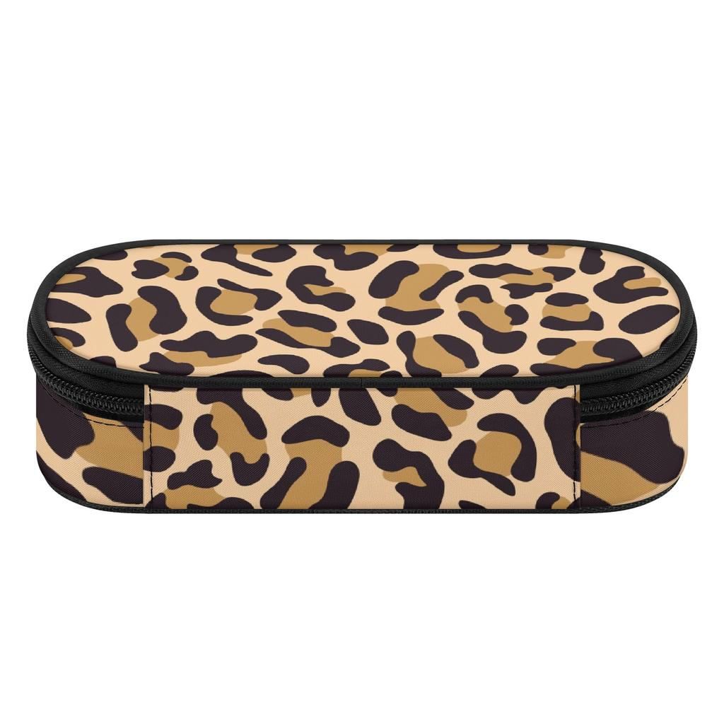 Pen Case Easy Open Zipper Large Capacity 300D Polyester with Main Pocket Mesh Layer and Removable Pen Divider for Students