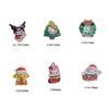 50Pcs  Mini Resin Cartoon Christmas Kitten Puppy Christmas Tree Ornaments Jewelry Making Manicure Hairwear Accessories