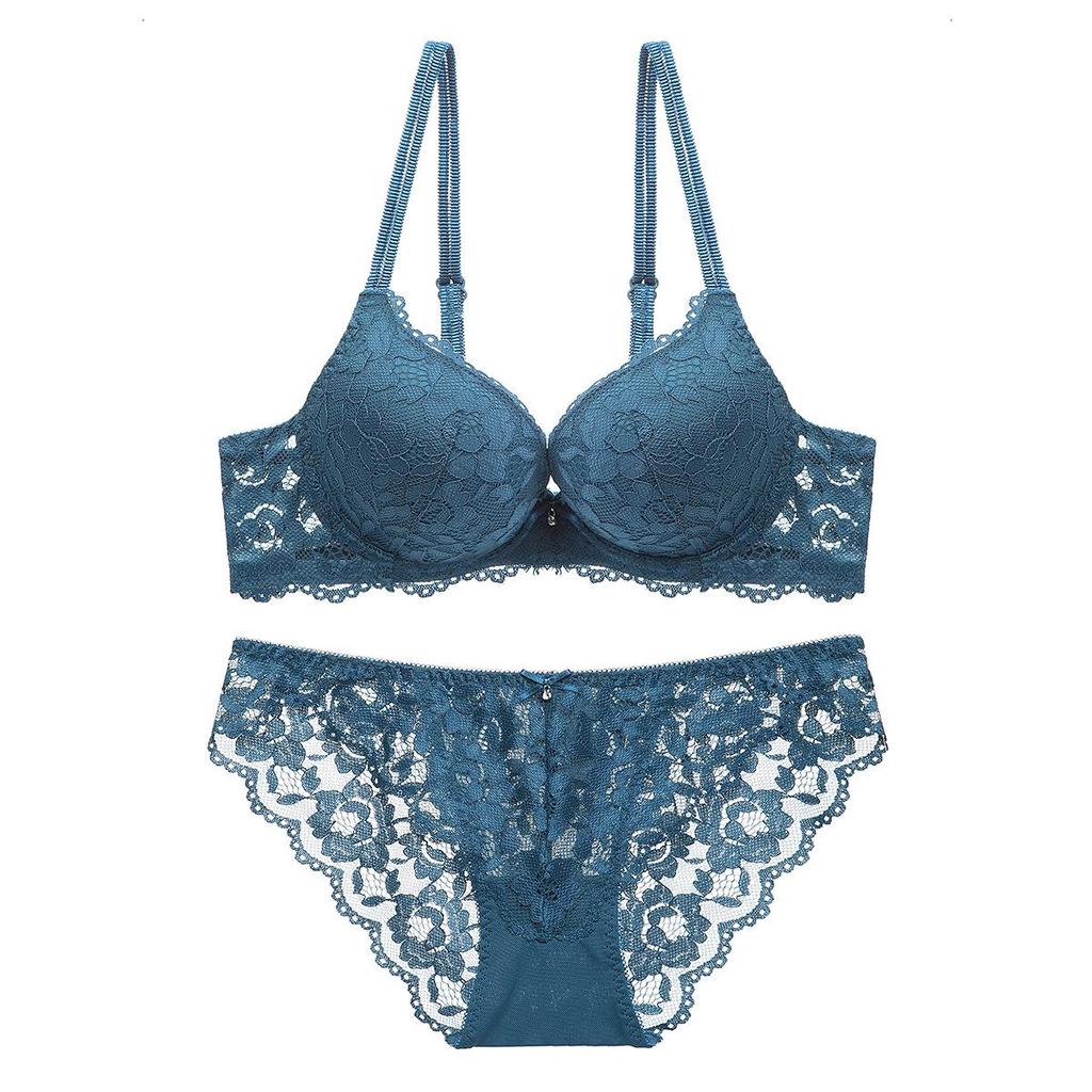 Cross-Border Lace Push-Up Bra & Plus Size Lingerie Set