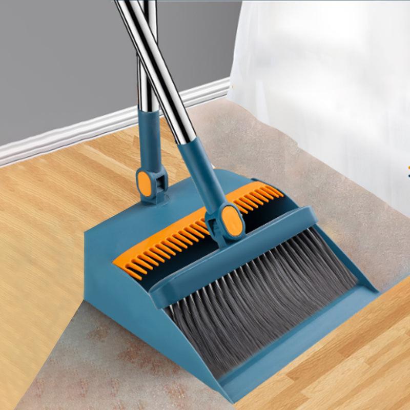Broom and Dustpan Set for Home Stand Up Broom and Dustpan Comb for Office Home Kitchen Indoor Floor Cleaning Use Broom Clean Set