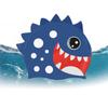 Waterproof Silicone Swimming Hat Shark Printed Swimming Cap Children's Swimming Cap  Water Sports