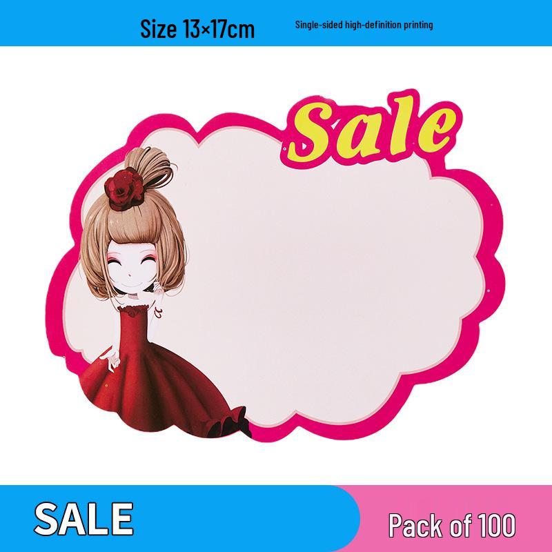 Large Cute Price Tags - 100 Sheets for Clothing, Convenience, and Fruit Stores