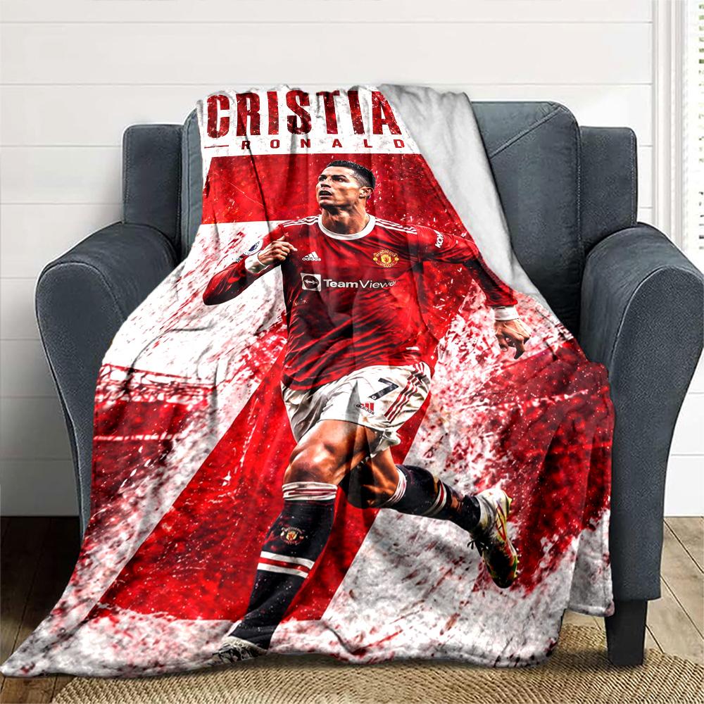 Rainy Night Soccer Star Blanket Soft & Cozy Perfect for Chair Livingroom Couch for All Seasons Modern Ideal Gift For Birthday Valentine'S Day