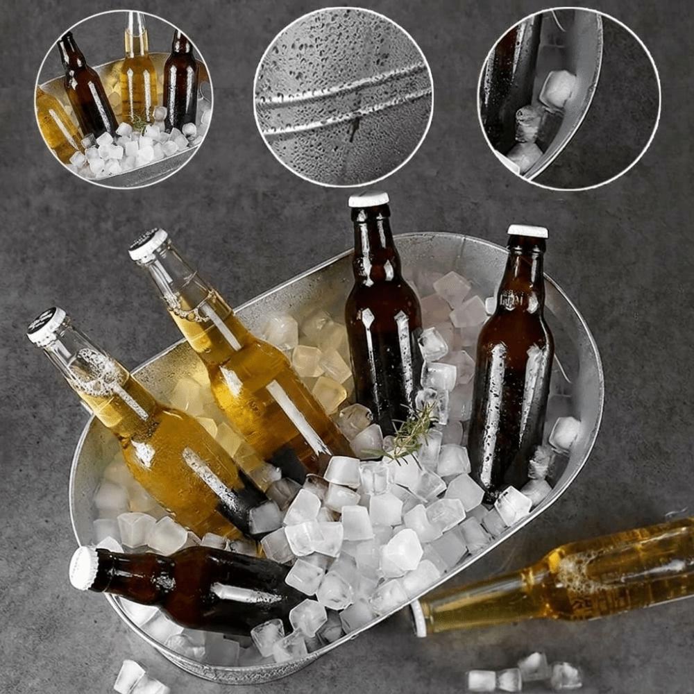 Metal Galvanized Tub 15L Drink Bucket High Quality Ice Bucket  Parties