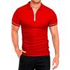 Summer Men's Polo Shirt Thin Short Sleeved T-shirt Men's Lapel Solid Color Slim Fit T-shirt Top