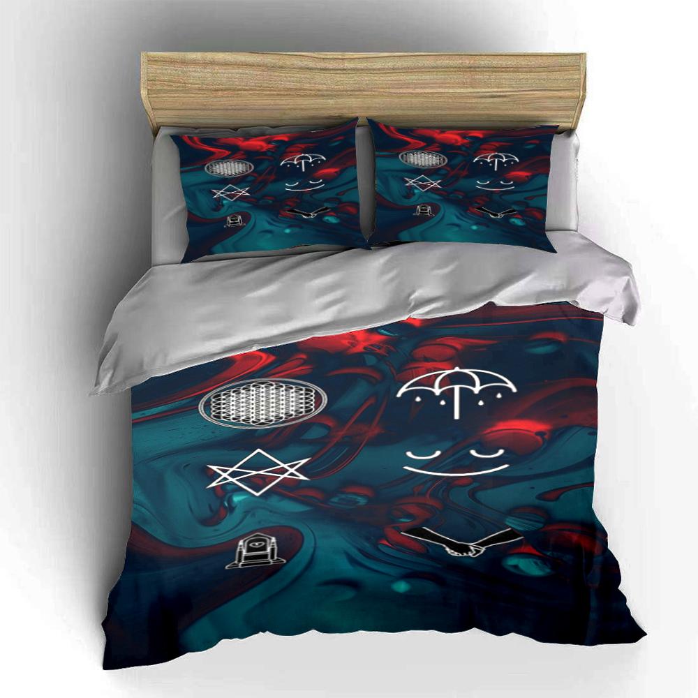 Abstract Symbols & Dark Swirl Bedding Set Bedding set (1 duvet cover, 2 pillowcases, duvet not included)