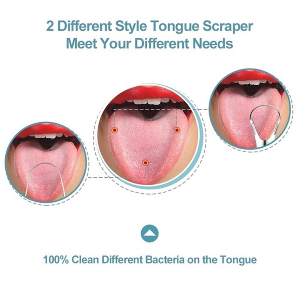 Здоровье взрослых Освежитель дыхания Очиститель языка Нержавеющая сталь Уход за полостью рта Скребок для языка