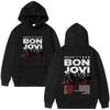 Худи группы Bon Jovi Одежда с графикой тура Bon Jovi Forever Унисекс Уличная одежда Пуловеры с длинным рукавом Худи