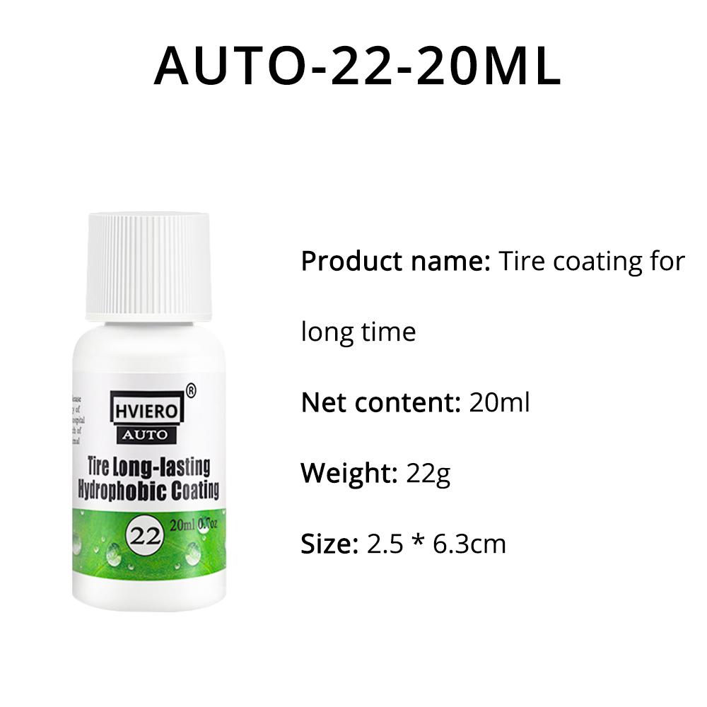 HVIERO 22 Tire Coating 20 50 мл Автомойка Чистящие средства Средство для покрытия лакокрасочных покрытий Долговечное гидрофобное покрытие для шин