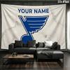 Custom Name,St. Louis Blues Wall Tapestry, Aesthetic Printed Fabric Blanket, Suitable for Bedroom, Living Room, and Home Decor.