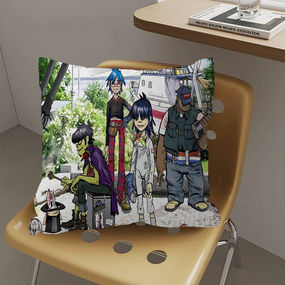 Подушка с принтом G-Gorillaz Музыкальная Персонализированная Наволочка Детская Спальня Декор Дикой Вечеринки Наволочка Подарок на День Рождения Ребенка