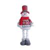 Christmas Gnome Plush Doll Retractable Legs Santa Claus Snowman Elk Ornament Adjustable Standing Figurine Decoration