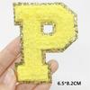 A-Z Большие Буквы Нашивки Для Одежды Желтый Цвет Термонаклейки На Одежду Нашивные Наклейки Аппликации(8 см)