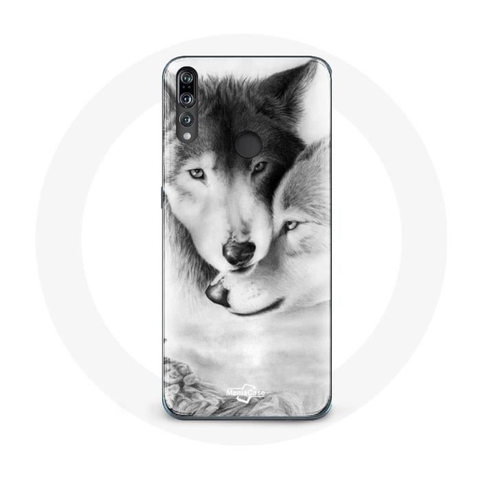 Coque pour Huawei p30 lite Loup Duo animaux