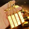 Gold Bar Keychain, Realistic Metal Ingot Key Ring , Luxury Car Keys Accessory for Men Women