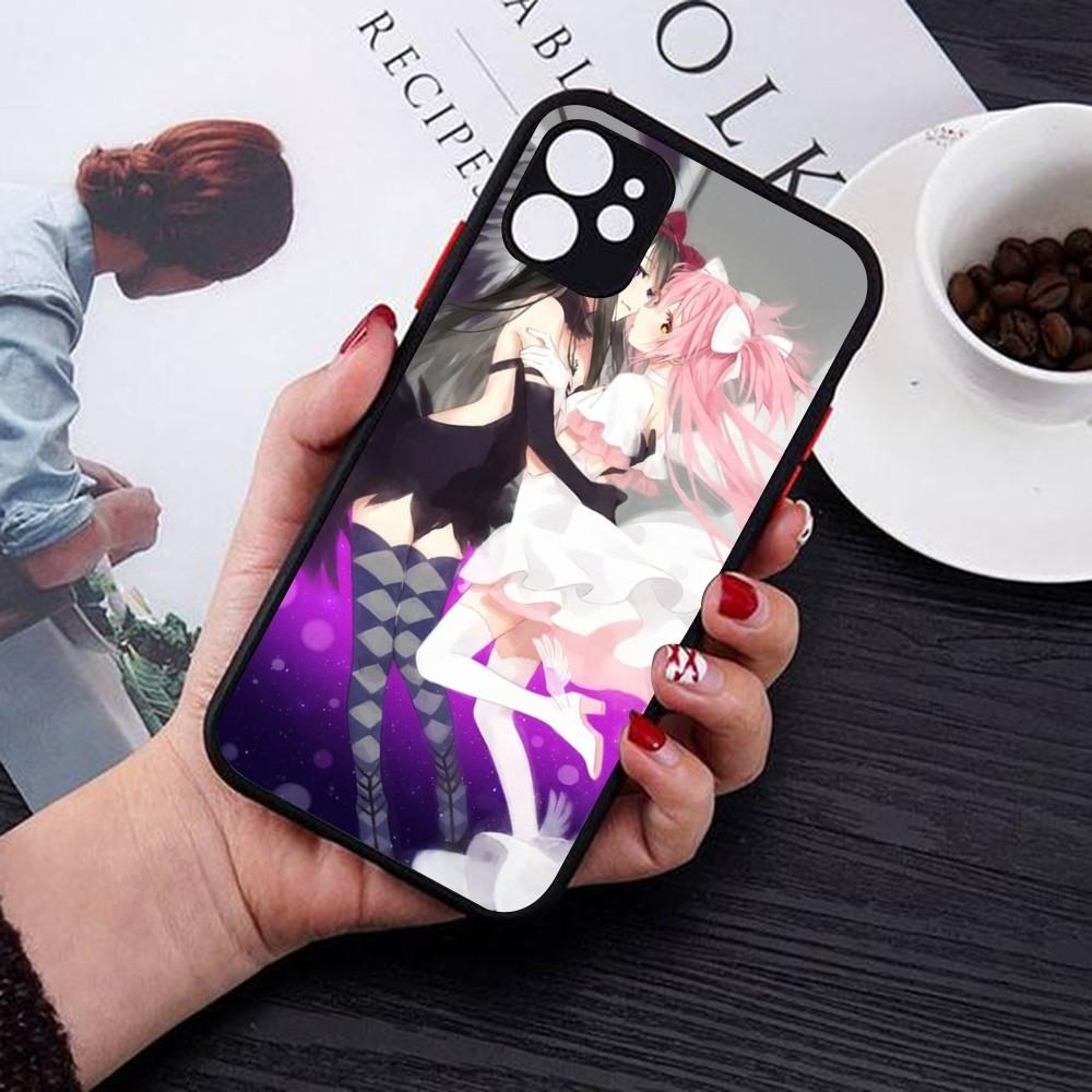 Чехол для телефона Puella Magi Madoka Magica для iPhone 14 11 12 13 Mini Pro Max 8 7 Plus X XR XS MAX Полупрозрачный матовый чехол