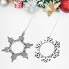 Снежинка Подвеска Рождественское украшение DIY Фото Подвесное украшение Сплав Снежинка Рождественская елка Настенное окно