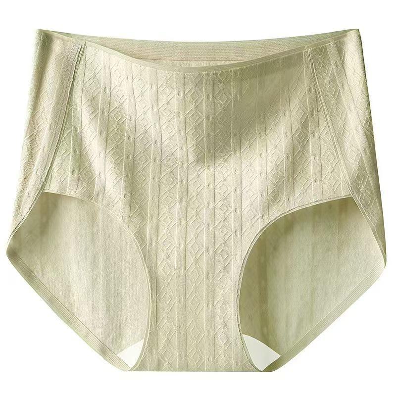 Женские бесшовные хлопковые трусы-боксеры с высокой талией 2024 года — антибактериальные, большого размера, сексуальный крой