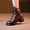 Retro British Fashion Short Boots  Winter New Fashion Comfortable And Handsome Small Short Boots Women's Boot