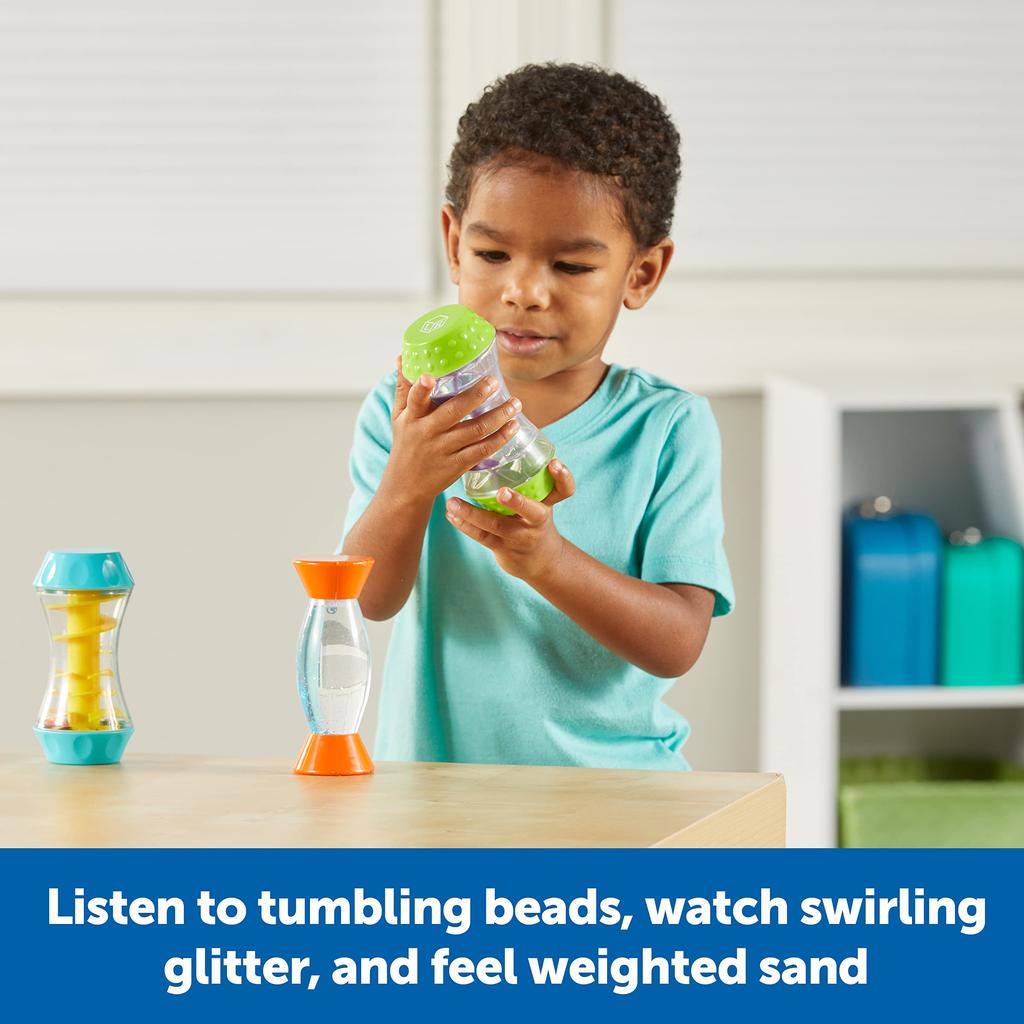 Learning Resources Touch Triple Bottle Sensory Play SEL Relaxation Goods Toy LER5566 Genuine Product See, Listen,