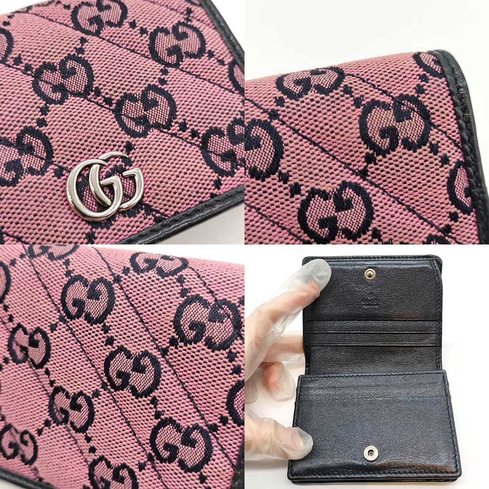 Б/у Кошелек GUCCI GG Marmont Bifold холст Женский