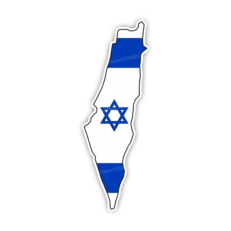 Israel Flag Stickers, Waterproof Car Bicycle Helmets, Racing Refrigerator, Motorcycle, Bumper, Window, Van, Laptop Decals Y408
