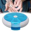 Rotating Weekly Pill Organizer Travel Round 7 Day Medicine Case Supplements for Vitamins Fish Oil