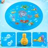Extra-Large 170cm/66.93inch PVC Kids' Water Sprinkler Foldable Inflatable Spray Mat Summer Cool-Down Toy