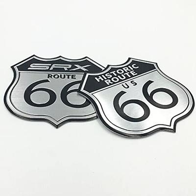 Эмблема Fogman Route 66 Наклейка на Автомобиль Мотоцикл Алюминиевая Ретро Декаль Товары Route 66 Набор из 2 шт.