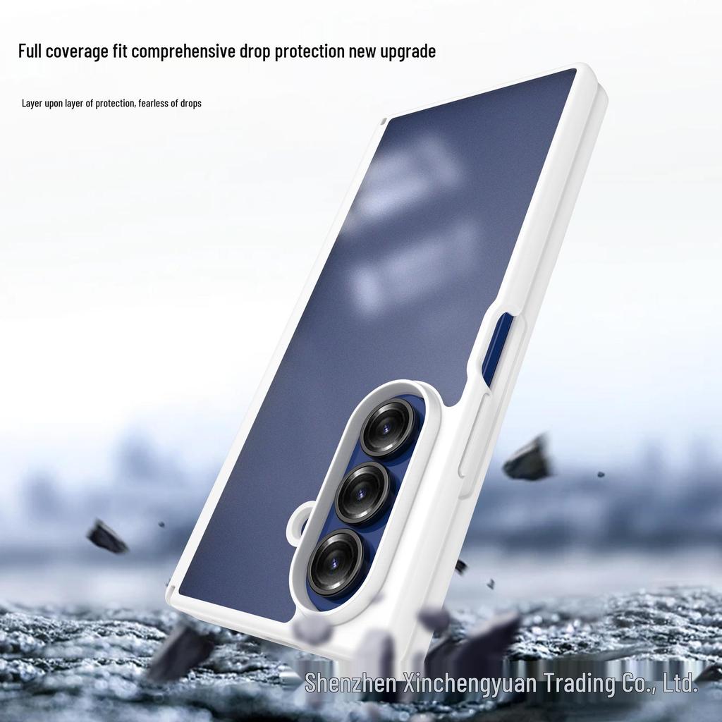 Магнитный противоударный чехол Samsung Z Fold7 - Полное покрытие, ощущение кожи, защитная петля