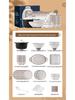Mode Lanka 31-Piece Japanese Underglaze Ceramic Dinnerware Set for 6