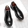 Мужские одинарные туфли модные универсальные резные повседневные кожаные туфли мужские туфли 2025 Douyin explosion 1233-G