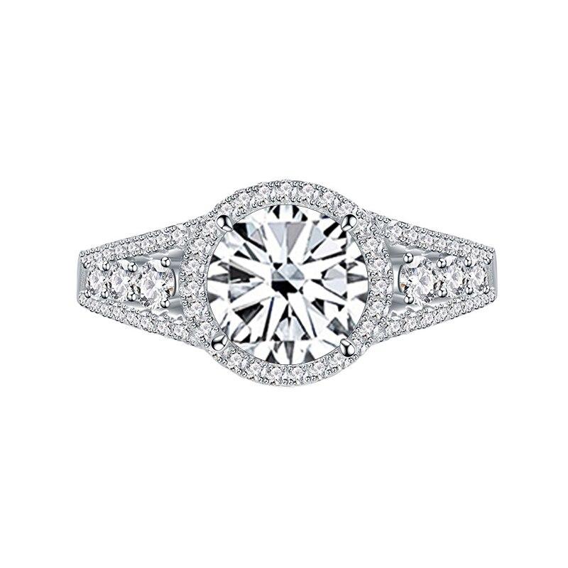 BagueRingen Women Moissanite Ring Silver 925 Jewelry For Women 8mm Blue Green Color Moissanite Gemstone Jewerly Gift Size 6-9