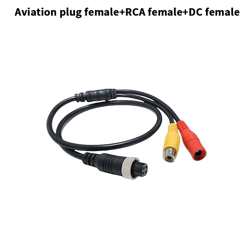 AV & DC Power Converter Cable 4Pin Aviation Male To Female Adapter For Car Rear Camera Monitor DIY Accessories