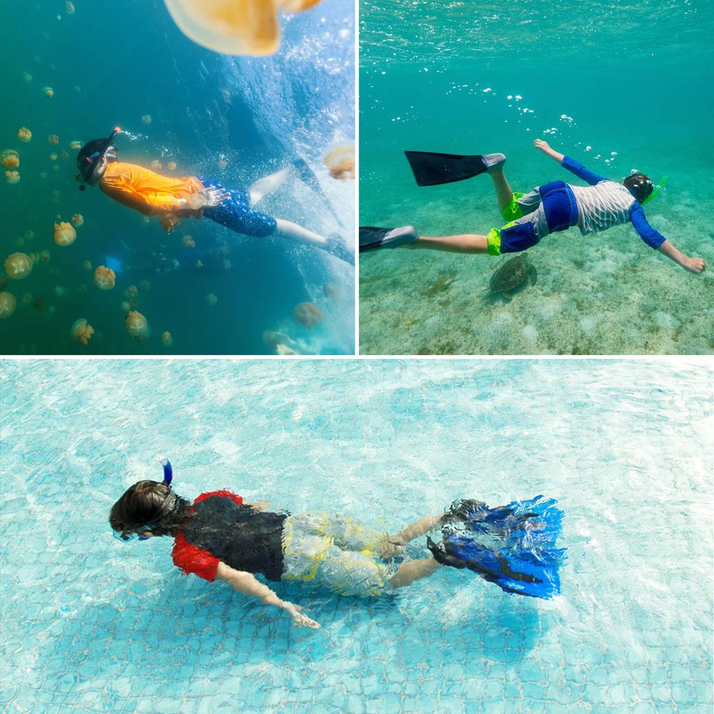 Kids Professional Swimming Goggles with Dry Snorkel Tube Set Anti Fog Goggles for Scuba Snorkel