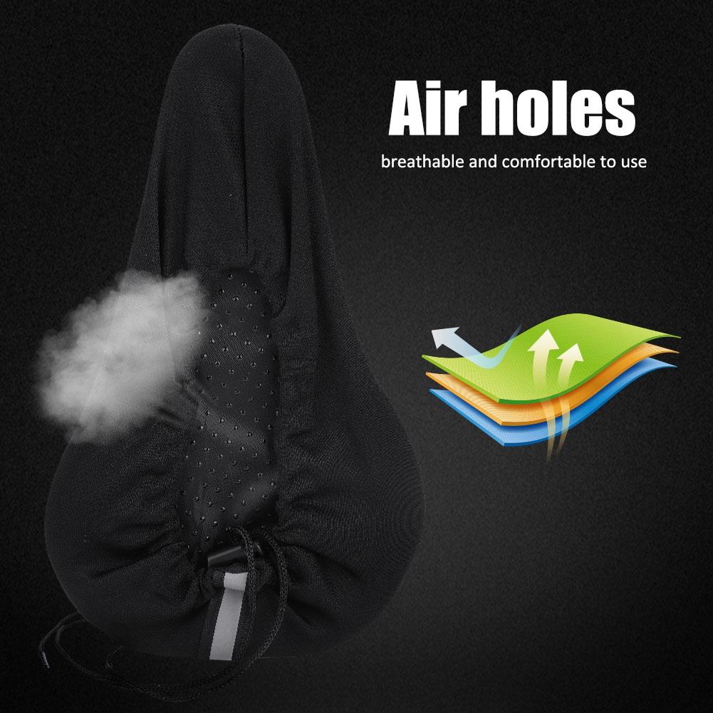3D Mountain Road Bike Breathable Soft Seat Saddle Cover (Black)