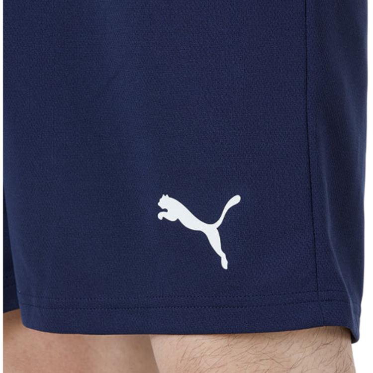 Puma Спортивные повседневные шорты с логотипом и средней посадкой, мужские плавки, синие 704942-06