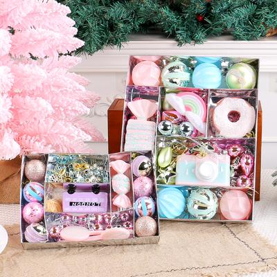 Рождественский набор рождественских шаров Macaron, разноцветные конфеты, разноцветные пластиковые шары, украшение на елку