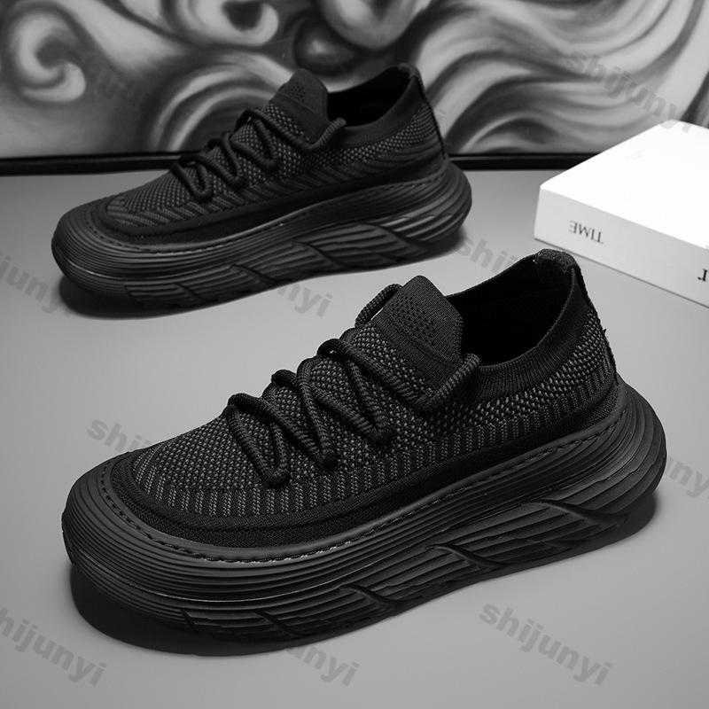 Модные мужские повседневные кроссовки весна-осень модные дышащие мягкие мужские спортивные туфли модные однотонные сетчатые кроссовки для бега без застежек