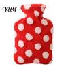 PVC Hot Water Bottle 500/1000/2000ML Christmas Bottle, Bag with Plush Cover, Xmas Long Lasting Heat Retention, Winter Warm for Hands & Feet Cover